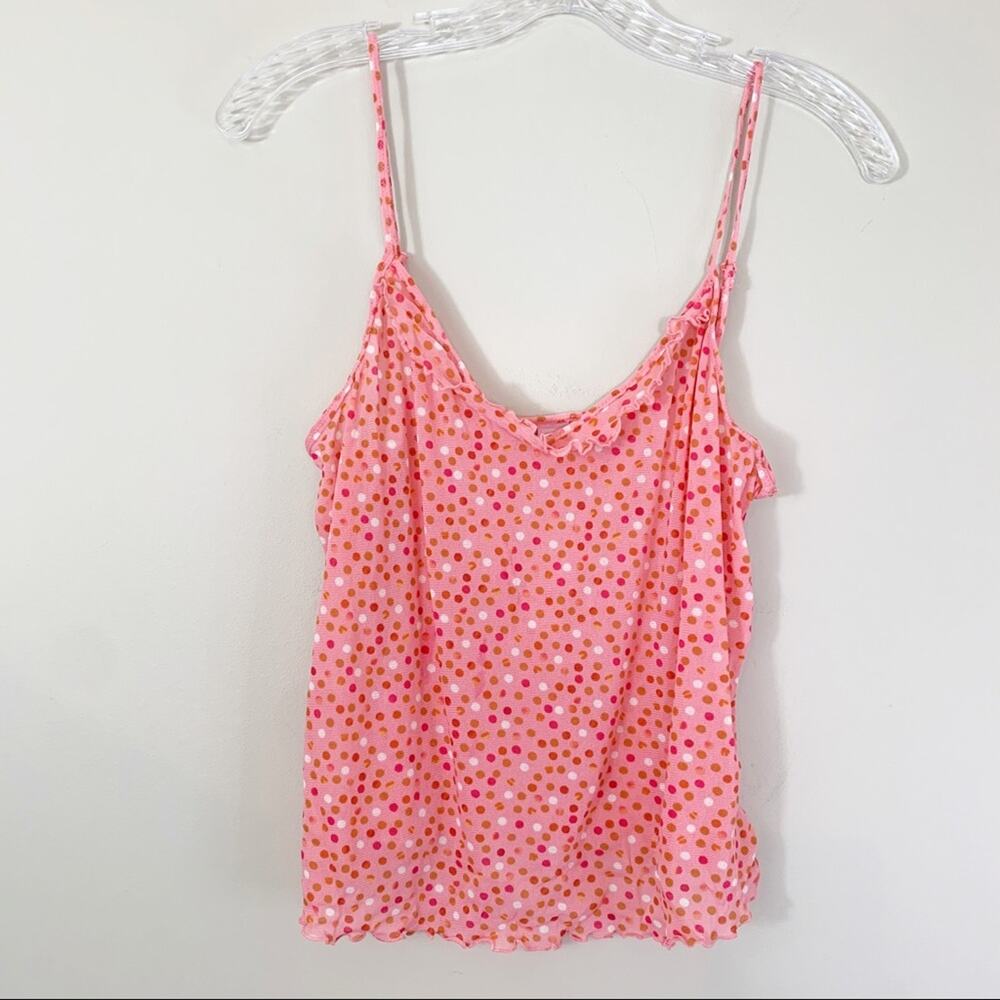 Victoria’s Secret Pink Polka Dotted Mesh Crop Cami